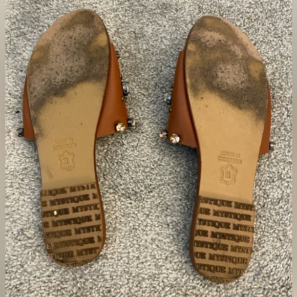 Mystique x Anthropologie jeweled slides - Picture 3 of 3